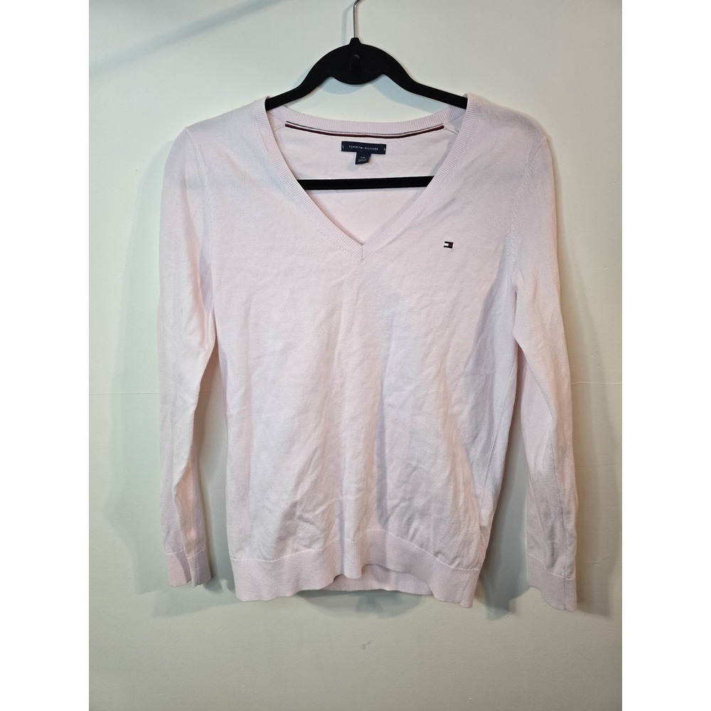 Women's Tommy Hilfiger Sweater Size S Pink Cotton Soft Girl Coquette Preppy